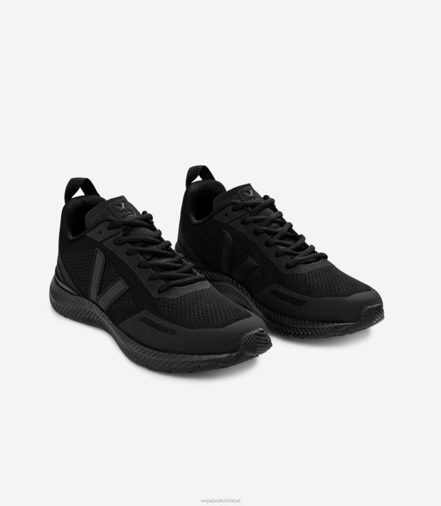 Schuhe VHJD214 Männer Veja Impala Engineered-Mesh, komplett schwarz