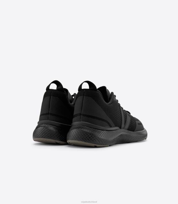 Schuhe VHJD219 Männer Veja Impala Engineered-Mesh in komplett schwarzem Kaki