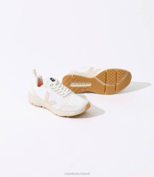 Schuhe VHJD185 Männer Veja Kondor 2 alveomesh weißer Pierre