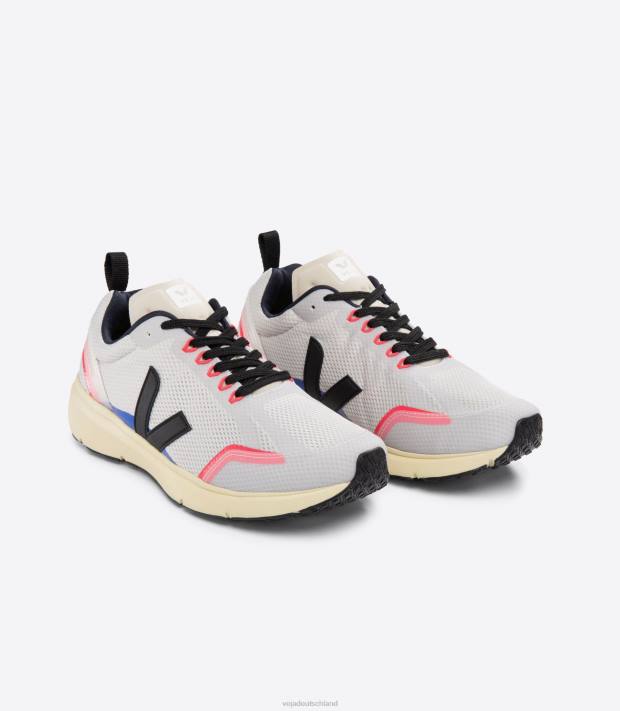 Schuhe VHJD191 Männer Veja Condor 2 Alveomesh hellgrau schwarz