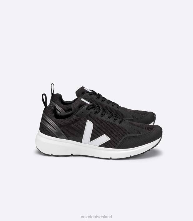 Schuhe VHJD193 Männer Veja Kondor 2 Alveomesh schwarz weiß