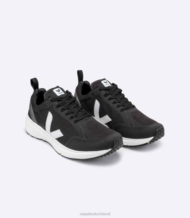 Schuhe VHJD193 Männer Veja Kondor 2 Alveomesh schwarz weiß