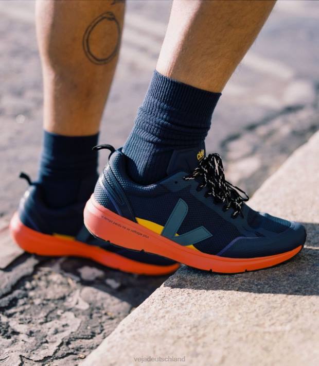 Schuhe VHJD197 Männer Veja X Condor 2 Ciele Nautico Orange Fluo