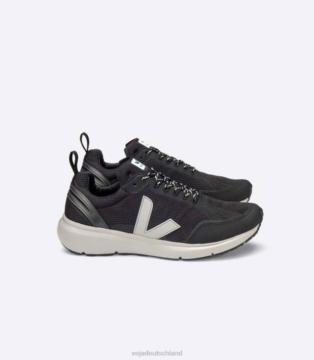 Schuhe VHJD198 Männer Veja Condor 2 Alveomesh schwarze Oxford-Grausohle
