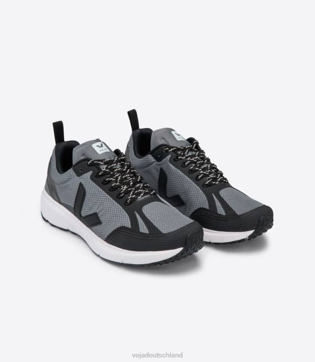Schuhe VHJD200 Männer Veja Condor 2 Alveomesh Beton schwarz