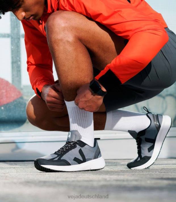 Schuhe VHJD200 Männer Veja Condor 2 Alveomesh Beton schwarz