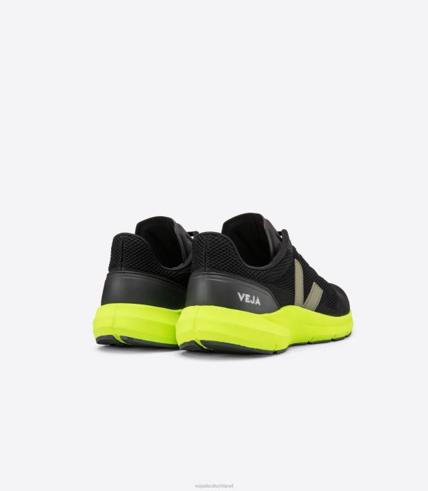 Schuhe VHJD205 Männer Veja Marlin LT V-Strick, Schwarz, Kaki, Gelb, Fluo