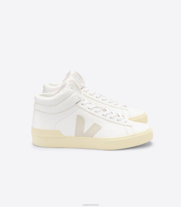 Schuhe VHJD75 Männer Veja Minotaurus chromfreies Leder, weiße Pierre-Butter