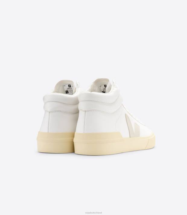 Schuhe VHJD75 Männer Veja Minotaurus chromfreies Leder, weiße Pierre-Butter