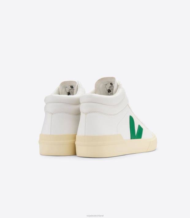 Schuhe VHJD76 Männer Veja Chromfreies Minotaurus-Leder, weiße Smaragdbutter