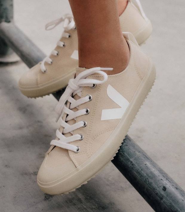 Schuhe VHJD154 Männer Veja Nova Canvas Areia weiß
