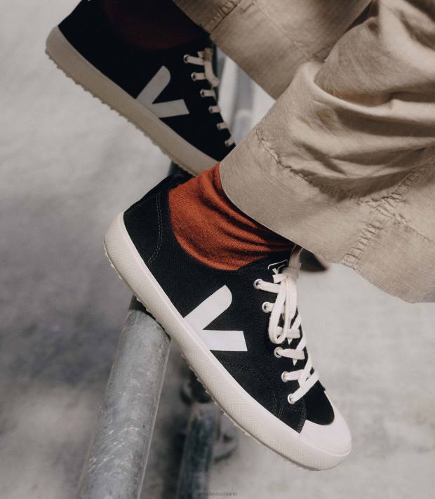 Schuhe VHJD156 Männer Veja Nova Canvas schwarzer Pierre