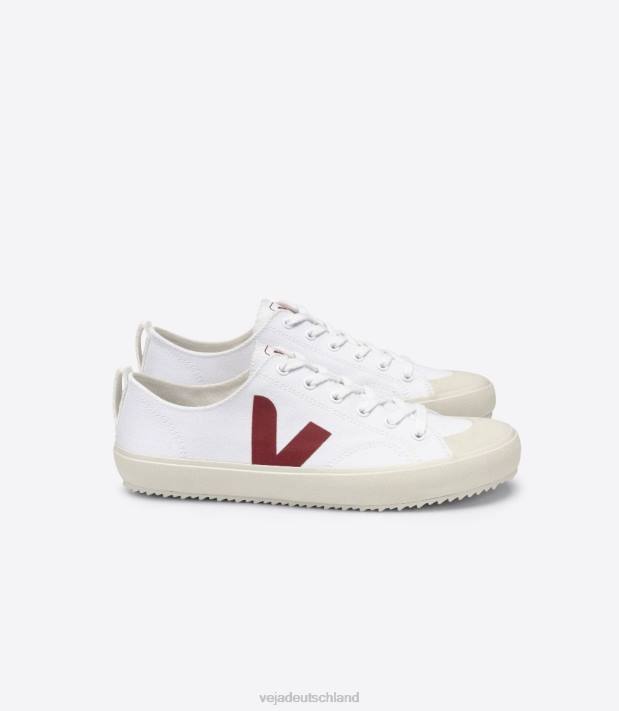 Schuhe VHJD161 Männer Veja Nova Canvas weiß Marsala