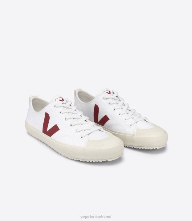 Schuhe VHJD161 Männer Veja Nova Canvas weiß Marsala