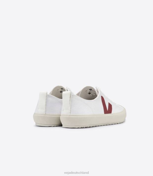 Schuhe VHJD161 Männer Veja Nova Canvas weiß Marsala