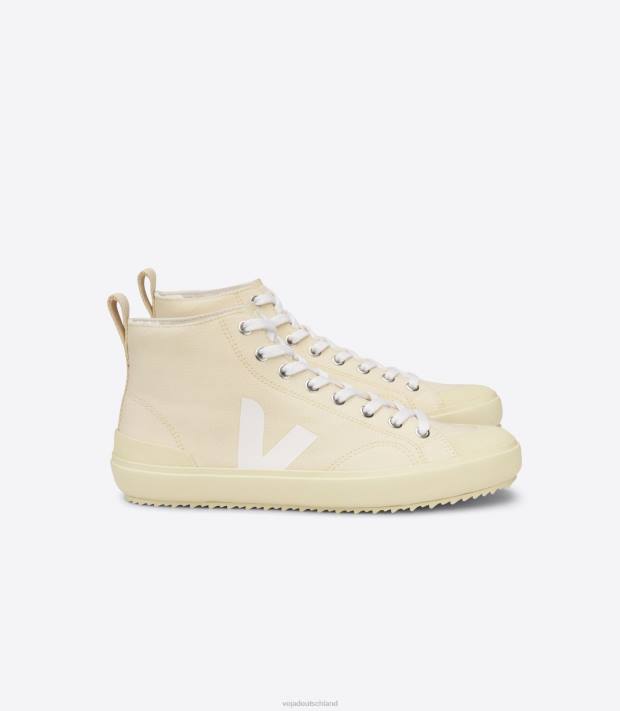 Schuhe VHJD162 Männer Veja Nova HT Canvas Butterweiße Buttersohle