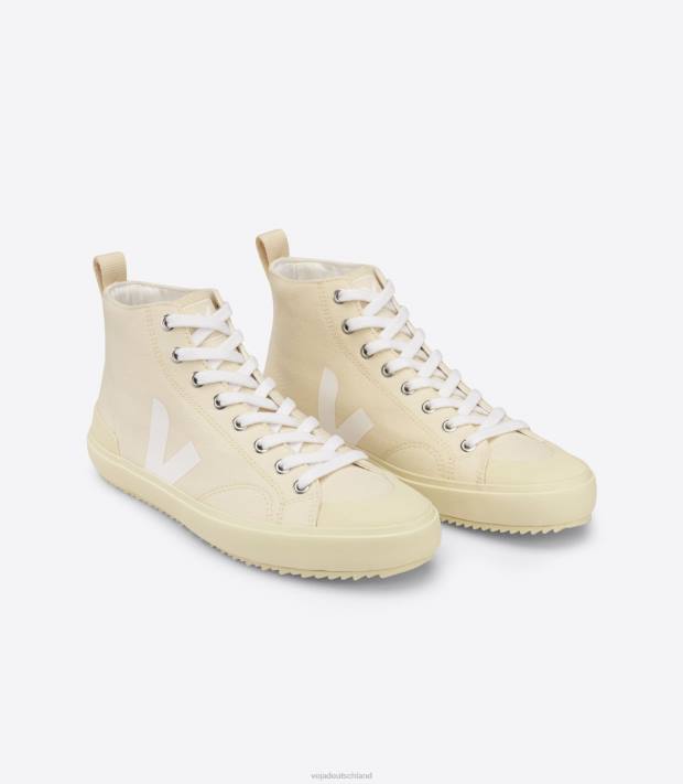 Schuhe VHJD162 Männer Veja Nova HT Canvas Butterweiße Buttersohle