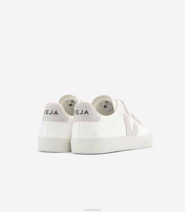 Schuhe VHJD108 Männer Veja Recife chromfreies Leder weiß natur
