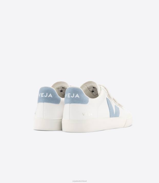 Schuhe VHJD116 Männer Veja Recife chromfreies Leder, weißer Stahl