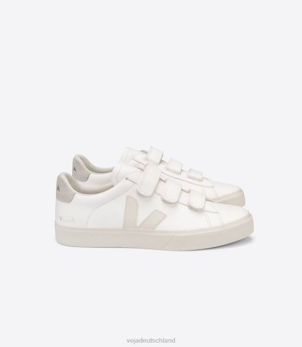 Schuhe VHJD117 Männer Veja Recife chromfreies Leder weiß Pierre Natur