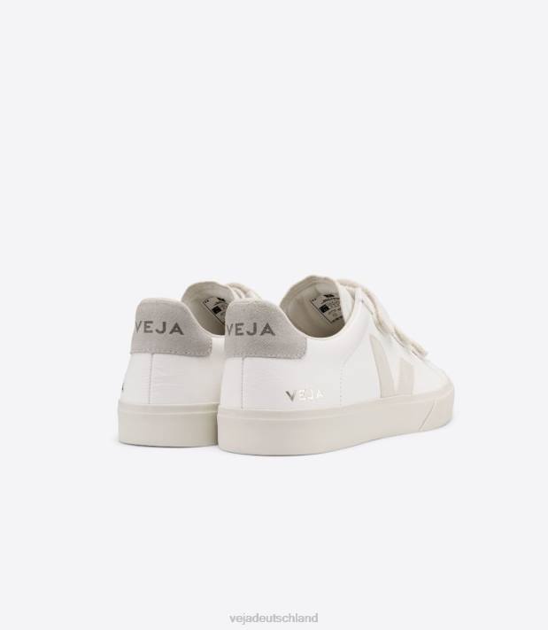 Schuhe VHJD117 Männer Veja Recife chromfreies Leder weiß Pierre Natur