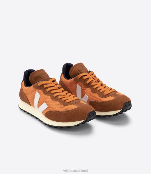 Schuhe VHJD104 Männer Veja Rio Branco Alveomesh Kürbis weiß