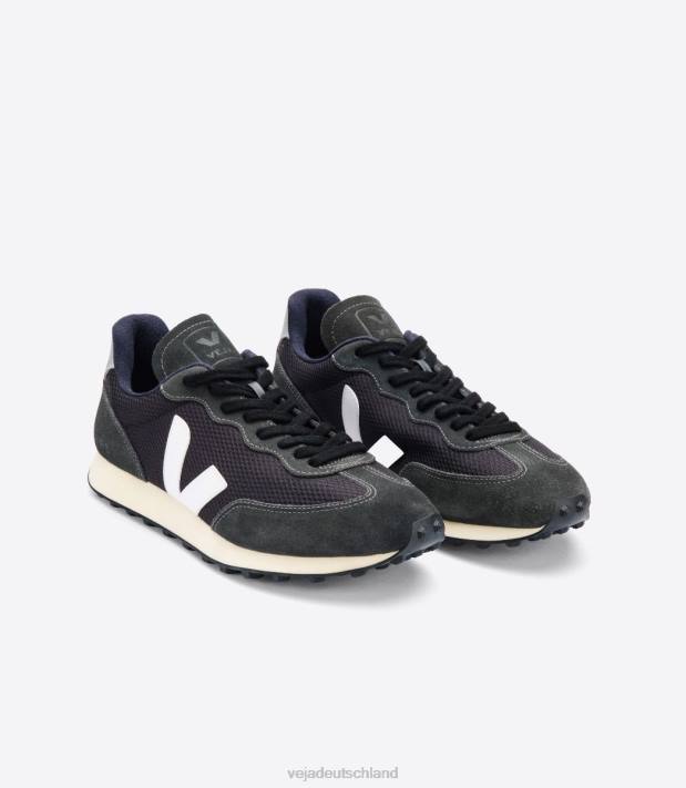 Schuhe VHJD94 Männer Veja Rio Branco Alveomesh Schwarz Weiß Oxford Grau