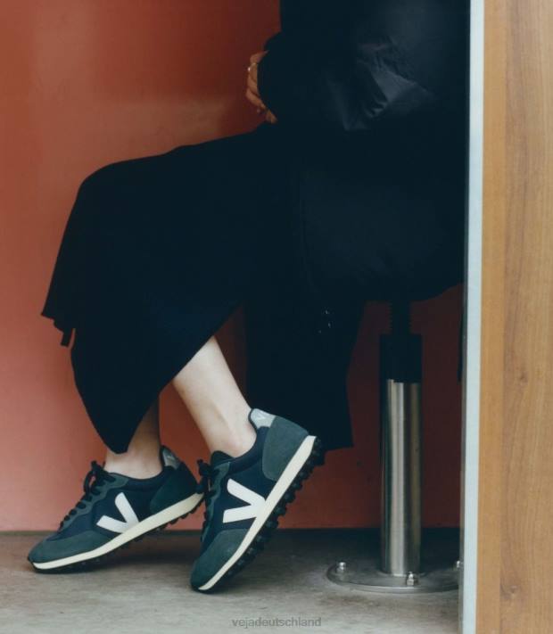 Schuhe VHJD94 Männer Veja Rio Branco Alveomesh Schwarz Weiß Oxford Grau