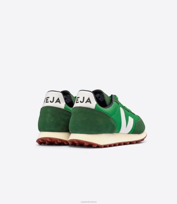 Schuhe VHJD95 Männer Veja Rio Branco Alveomesh Smaragdweiß