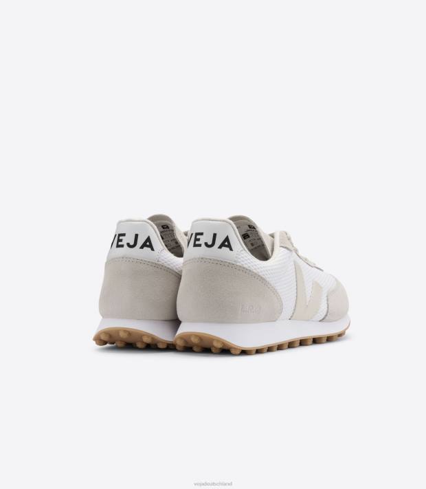 Schuhe VHJD96 Männer Veja Rio Branco Alveomesh weißer Pierre natürlich