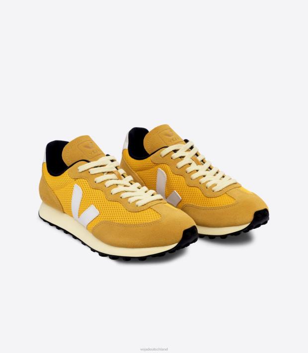 Schuhe VHJD97 Männer Veja Rio Branco Alveomesh Ouro Weiß