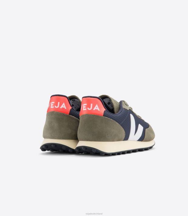 Schuhe VHJD99 Männer Veja Rio Branco Alveomesh Nautico Weiß Orange Fluo