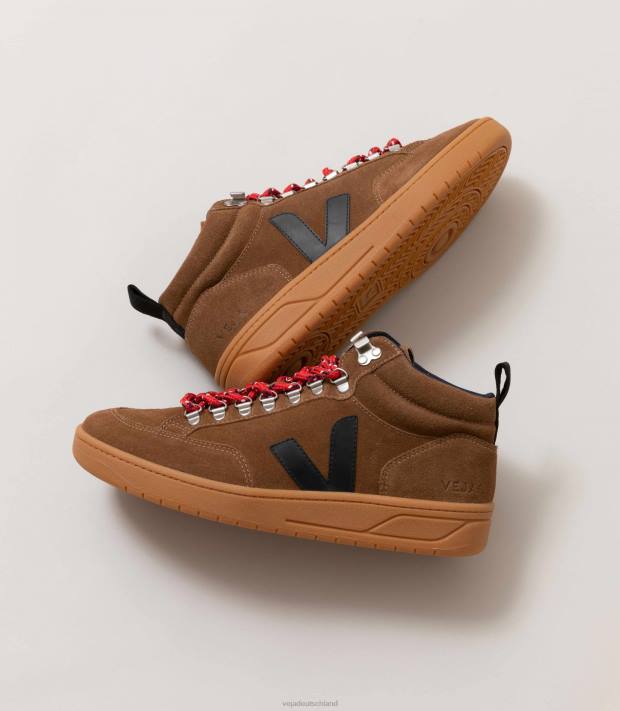 Schuhe VHJD119 Männer Veja Roraima Wildleder braun schwarz Natursohle