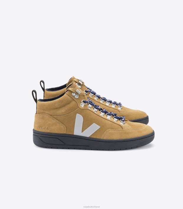 Schuhe VHJD121 Männer Veja Roraima-Wildlederzelt, graue schwarze Sohle