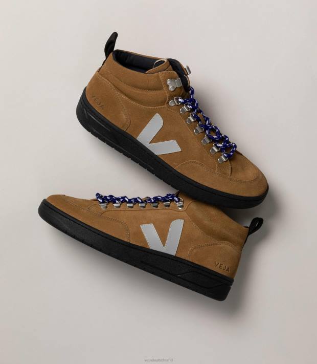 Schuhe VHJD121 Männer Veja Roraima-Wildlederzelt, graue schwarze Sohle