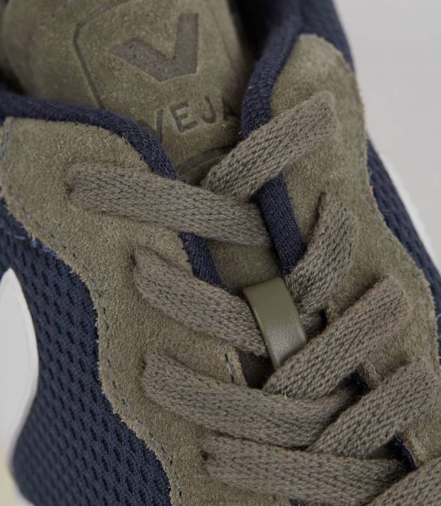 Schuhe VHJD221 Männer Veja Schnürsenkel aus kakifarbener Bio-Baumwolle