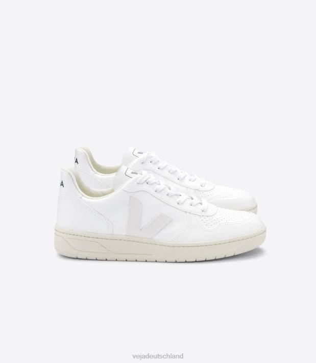 Schuhe VHJD41 Männer Veja v-10 cwl vollweiß