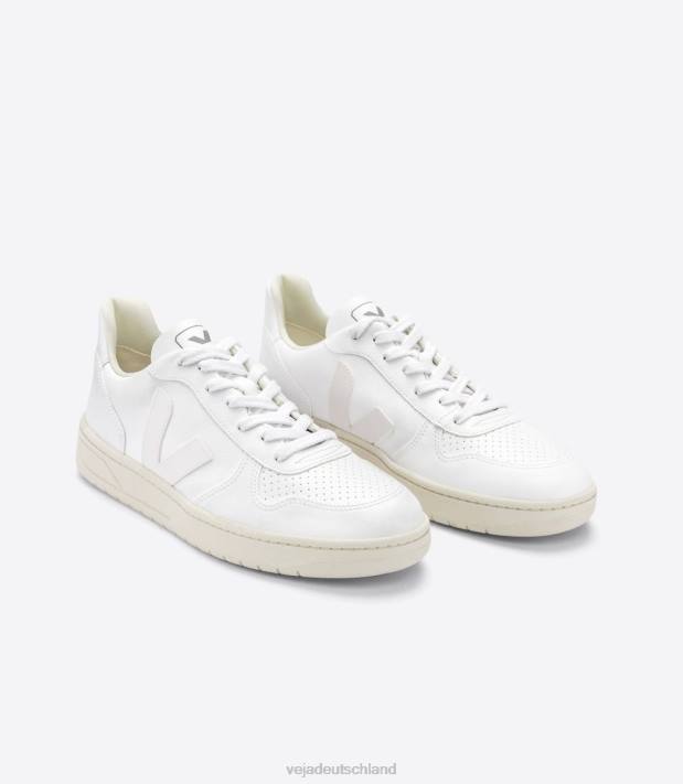 Schuhe VHJD41 Männer Veja v-10 cwl vollweiß