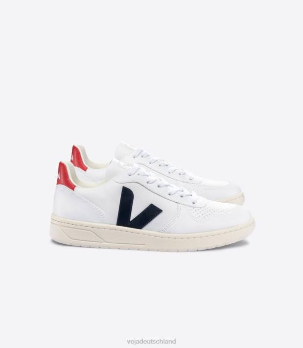 Schuhe VHJD42 Männer Veja v-10 cwl weiß nautico pekin