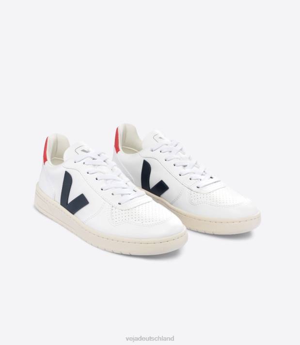 Schuhe VHJD42 Männer Veja v-10 cwl weiß nautico pekin