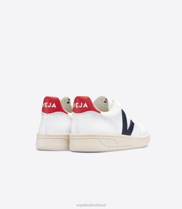 Schuhe VHJD42 Männer Veja v-10 cwl weiß nautico pekin