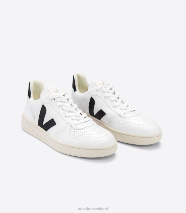 Schuhe VHJD43 Männer Veja v-10 cwl weiß schwarz