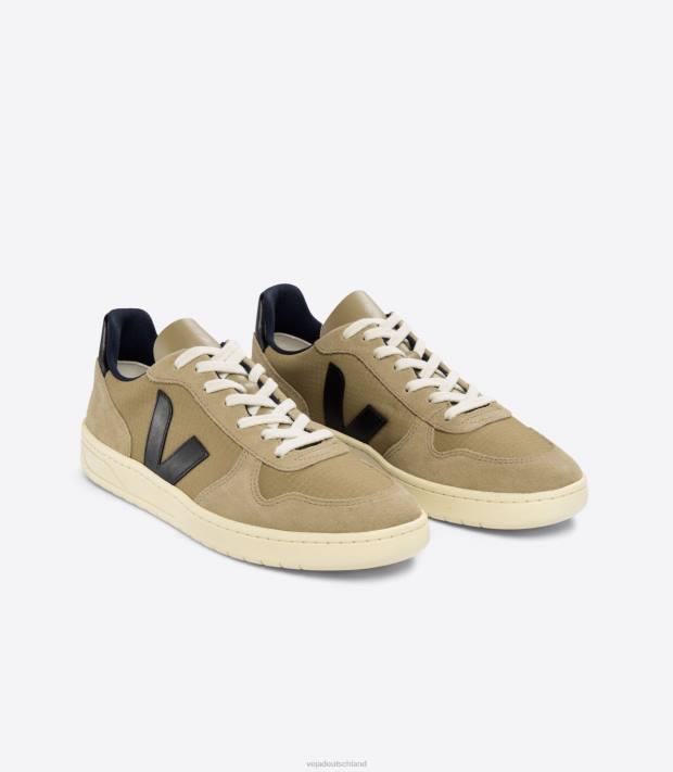 Schuhe VHJD48 Männer Veja V-10 Ripstop Dune Black
