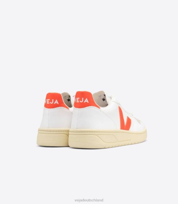 Schuhe VHJD51 Männer Veja v-10 cwl weiß orange fluo