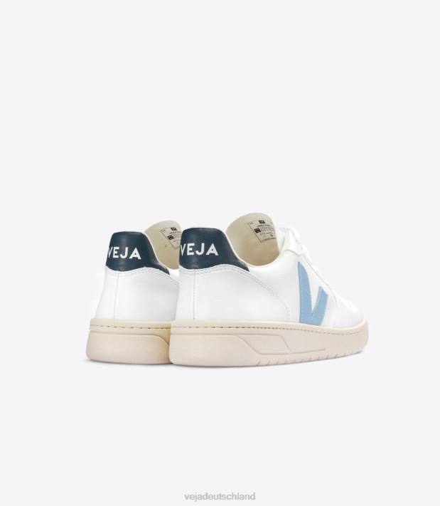 Schuhe VHJD55 Männer Veja V-10 CWL Weißer Stahl Nautico
