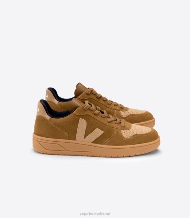 Schuhe VHJD61 Männer Veja V-10 Wildleder Kamelwüste