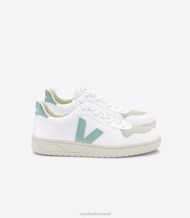 Schuhe VHJD64 Männer Veja v-10 cwl weißer Matcha