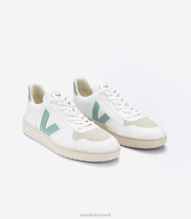 Schuhe VHJD64 Männer Veja v-10 cwl weißer Matcha