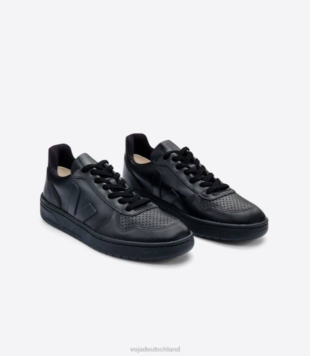 Schuhe VHJD65 Männer Veja V-10 CWL schwarz schwarze Sohle