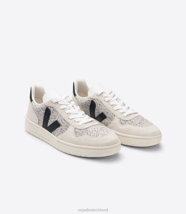 Schuhe VHJD67 Männer Veja V-10 Flanell schneeschwarz